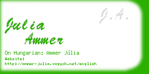 julia ammer business card